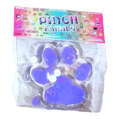 Лапка-антистрес велика, 11 см, таба, прозоро-кольорова бузкова