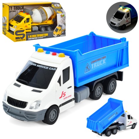 Машина инерция, будтехника, 29см, 1:16, звук, свет, на бат-ц,2 вида, в кор-ц, 33-17,5-13см 