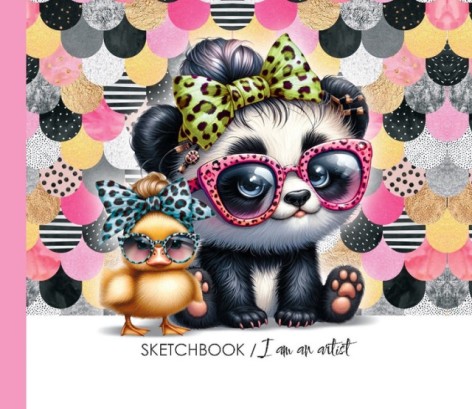 Скетчбук 7БЦ,  165х128 мм, 24 аркуша, бумага офсет 100 г/м2,  чистые арк. Мат. ламинация.диз.24356