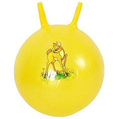 Мяч для фитнеса диаметр 35 см, высота с ушками 40 см, в пакете (ЖЕЛТЫЙ)