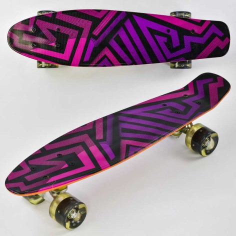 Скейт Best Board, дошка=55 см, колеса PU, світяться, d=6 см