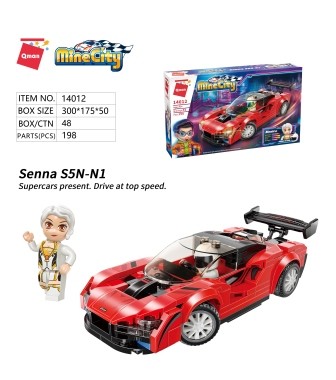 Конструктор Brick 14012 MineCity-Senna S5N-N1 198 подітий. зібраний, коробка 30*5*17,5