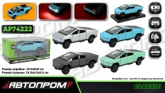 Машина мет. АВТОПРОМ 1:32 Tesla pickup truck, батар,світло,звук,відкр.двері,кор. 19,5*9*9см /24-2/