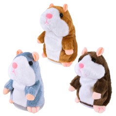 М'яка інтерактивна хом'як повторюшка 8*8*14см 3 мікс 