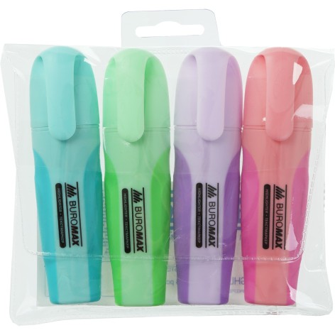 Набор из 4-х текст-маркеров Pastel с резиновыми вставками