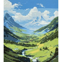 Набір для розпису по номерах "Мрії про вершини" Strateg  40х50см VA-4603