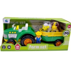 Трактор, підсвічування, звуки, 3 фігурки, в коробці