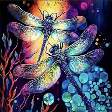 Алмазная мозаика с красочным фоном 