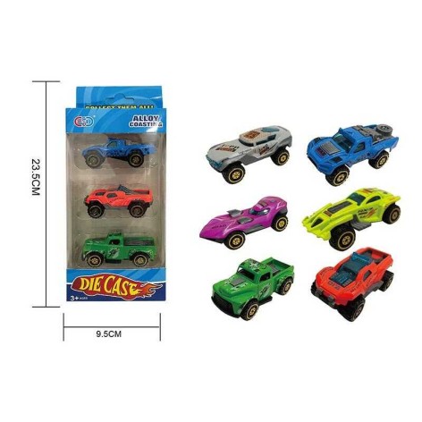 Набір машин металопластикові, 3 штуки, в кор.