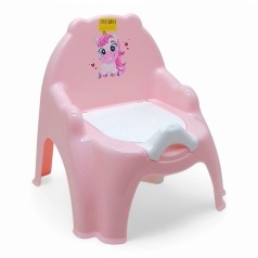 Дитячий горщик Technok рожевий з єдинорогом