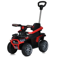 Квадроцикл M 5944EBLR-3 (1шт) 2,4G p/к, 3в1 (каталка-толокар, бат.ручка), 1*6V4AH, 1*25W, муз, світло, шкіра, EVA, MP3,USB, BLUETOOTH, TF, червоний