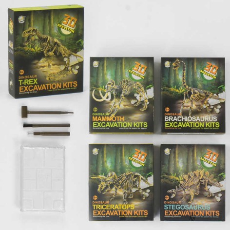 Раскопки динозавров 5 видов, в коробке