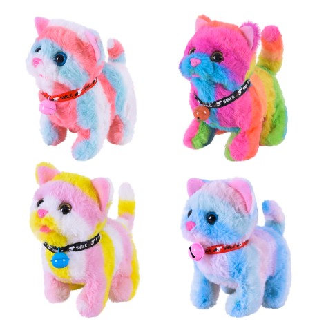 М'яка інтерактивна кошеня ходить, нявкає, рухає головою і хвостом 4 мікс 15*8*16см /120/