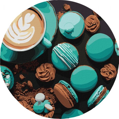 Набір для розпису по номерах. "Шоколадна насолода" d39см