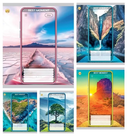 Зошит 24 арк.лінія Тверда 52306 Best moment, 20/320, 5к. ціна за 20 шт.