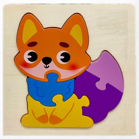 Вкладиш-пазл дерев'яний "Лисичка" (15х15 см)