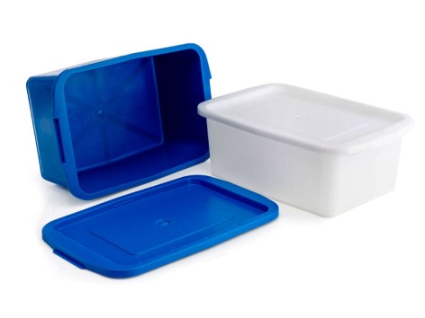 Ящик 10 л з кришкою, білий