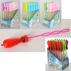 Мильні бульбашки меч, 25см, 4в (єдинор, кінь, диноз, фрукти), 24шт в кор. 17-25-12см /12