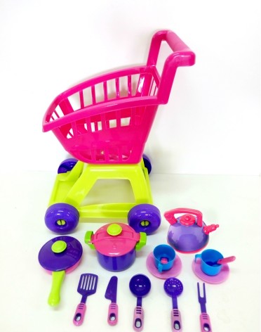 Тележка з набором посуду 36-005