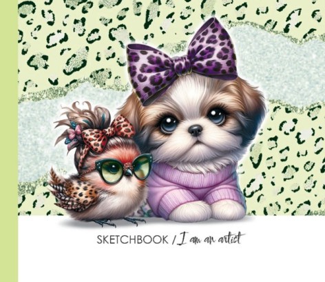 Скетчбук 7БЦ,  165х128 мм, 24 аркуша, бумага офсет 100 г/м2,  чистые арк. Мат. ламинация.диз.24359