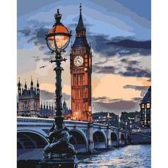 Картина по номерам Міський пейзаж. "Лондон у сутінках" 40*50см.