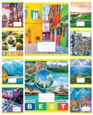 Тетрадь 24 арк.клітинка Тверда ТЕ41302 Мікс ПМК, 20 шт. в уп. 