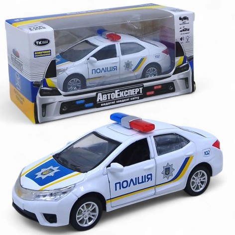 Машинка металопластикова "Поліція" із серії "АвтоЕксперт", звук, світло (укр)