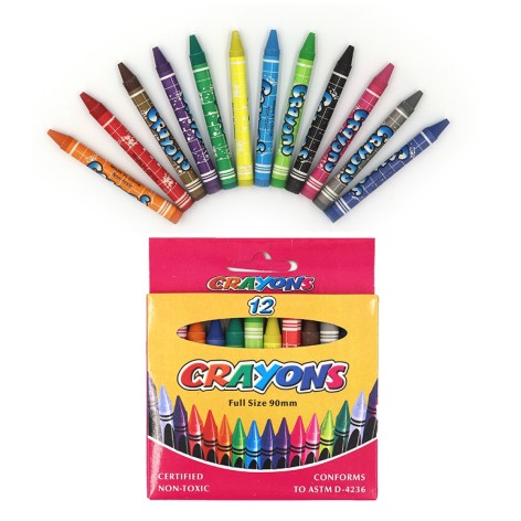 Мелки восковые Crayons, набор 24 цв. 0,9*80мм,с этикеткой