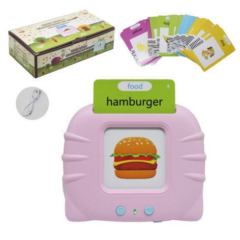 Карманный алфавит Монтессори Котик, розовый