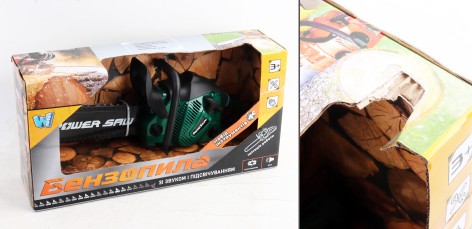 УЦЕНКА 30% Бензопила  WToys звук, ланцюг рухається, на батар. 41*11*21 см, в кор. 