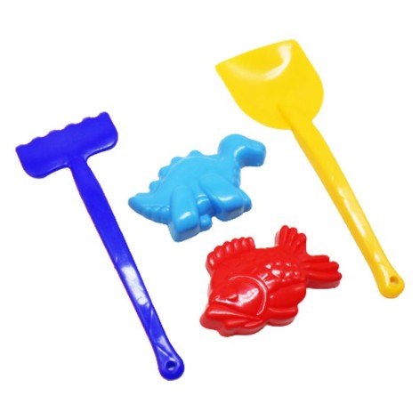 НАБОР ДЛЯ ПЕСКА-ЖЕЛТАЯ ЛОПАТА (СИНИ ГРАБЛИ)
