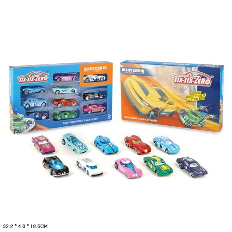 Набір машин металевих 10 видів у наборі, 2 види, кор. 32,2*4*18,5см 