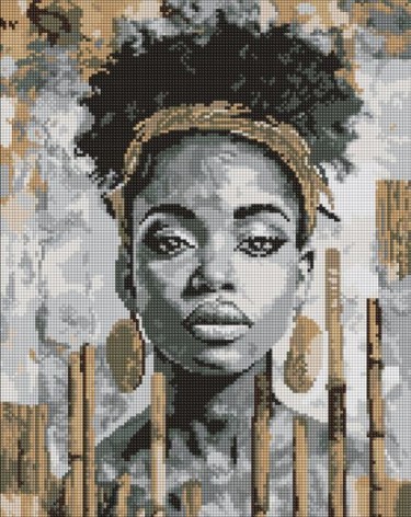 Алмазная мозаика - "Экзотический монохром" ©art_selena_ua, 40х50см