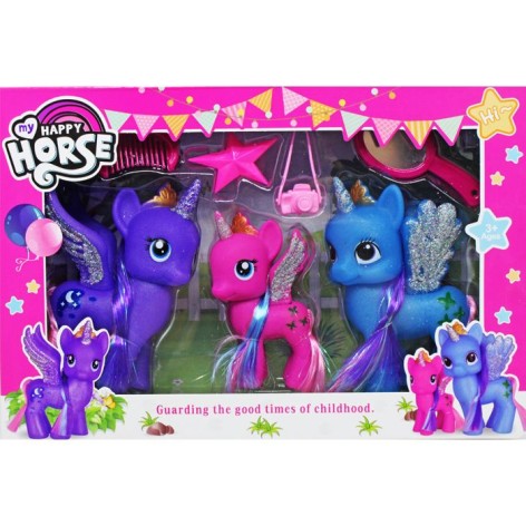Поні QH 6A (24/2) 3 фігурки, аксесуари, в коробці