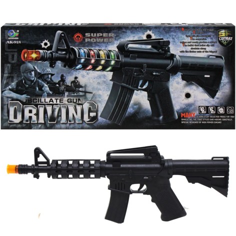 Автомат AK 918 (120/2) свет, звук, на батарейках, в коробке