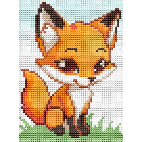 Набір з алмазною мозаїкою без підрамника для дітей "Маленька рижуля" 15х20см