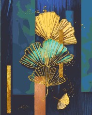 Картина по номерам Золотые листья гинкго (40х50) (RB-0796)