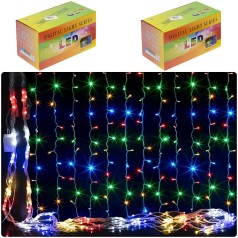 Гірлянда електрична штора 3*2 метри 320L кольорова LED D-6