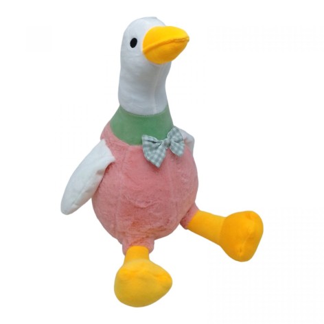 Мягкая игрушка Гусь Валера 40 см розовый