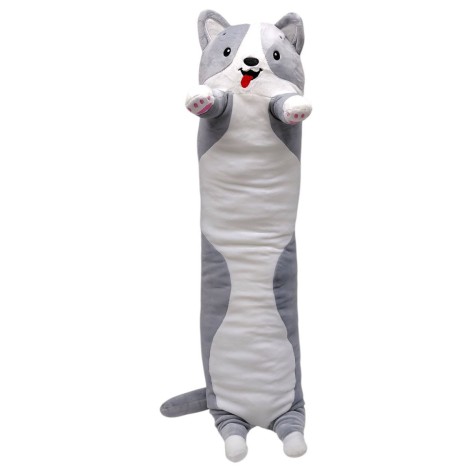 Мʼяка іграшка-gодушка "Пес Батон" 70 см (СІРИЙ)