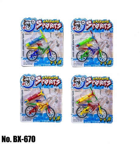 Пальчиковий фінгерсамокат 9 см і велосипед 12,5 см, на блістері //