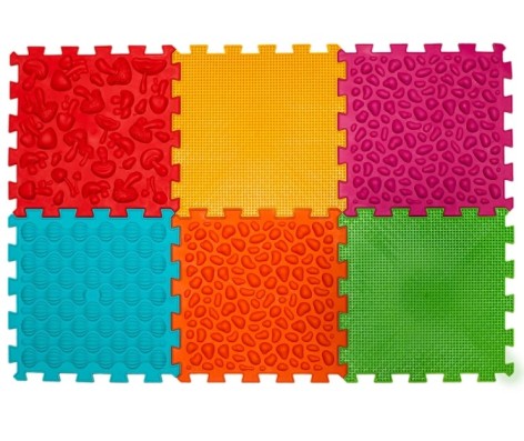 Масажний килимок-пазл м'який Ортек 