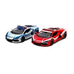 Модель легкова LAMBORGHINI REVUELTO 5'' KT5459FWPR Police/Firefighter Edition метал.інерц.відкр.дв.4