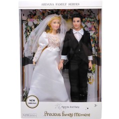 Набір ляльок  “Весілля”, висота 30 см, 2 ляльки, шарнірне з’єднання суглобів, знімне взуття