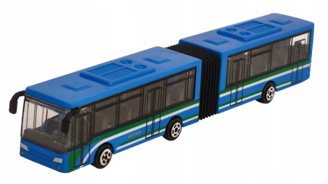 Автобус игрушечный двухвагонный с гармошкой, 3 цвета, 18,5 см