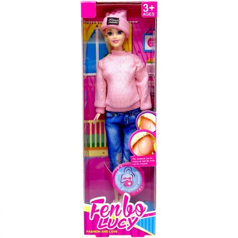 Кукла беременная "Fenbo Lucy" 29 см (РОЗОВАЯ)