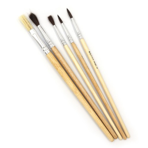 Н-р кист. 5шт. (белка 1,3 кругл., пони 2,4 кругл., щетина 6 плоск.)