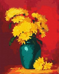 Картина по номерам Желтые хризантемы (40х50) (RB-0246)