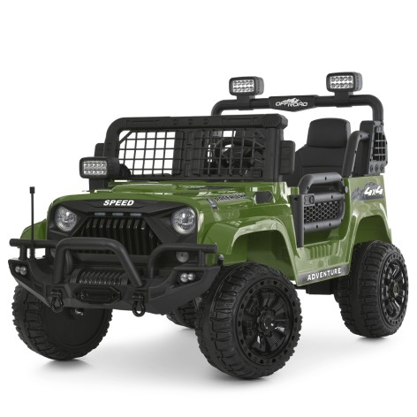 Джип на радіокеруванні M 6270EBLR-10(24V) (1шт) 2,4G р/к, 1*24V8AH, 2*45W, MP3, USB, TF, BLUETOOTH, EVA, шкіра, музика, світло, хакі