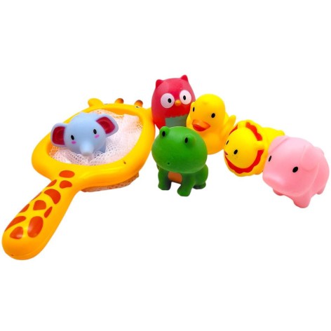 Набір для купання (сачок Жираф + 6 іграшок)